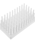 Compact Plastic Test Tube Peg Drying Rack And Laboratory Bench Organizer Straight Up Heavy Duty Science Lab Draining Stand view showing multiple drainage pegs.