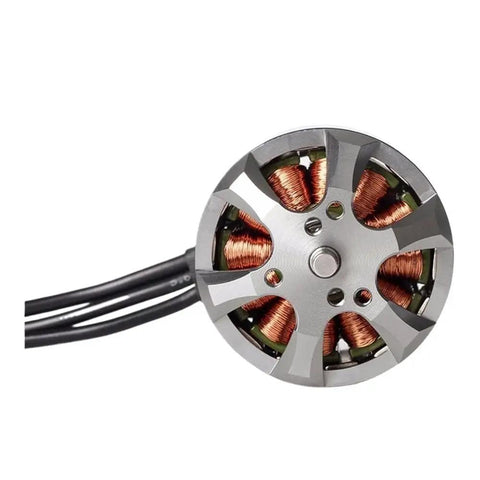 KV400 Brushless Drone Motor 1140W Power 38A Current for RC Drones Multicopters, top view of durable outer casing and copper coils.