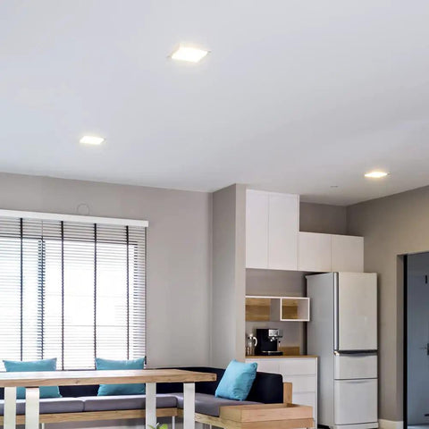 6 Inch Square Recessed Led Downlight Serving Up Hella Bright Illumination At 1000 Lumens Features An Ultra Slim Twelve Watt Design That Beats Outdated Traditional Bulbs With Easy Switching Between Five Color Temps