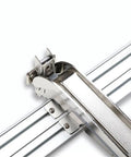 Close up of Heavy Duty Cold Rolled Steel Hinge For Wardrobe And Wooden Doors Soft Close Damper with fixed screws.