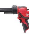 Compact 12V Cordless Caulk Gun With No Sweat Operation And Heavy Duty Push Force For Effortless Sealant And Adhesive Work On Every Real Deal Job Site, showcasing red and black ergonomic design.