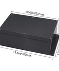 Tough As Nails Abs Plastic Junction Box IP65 Waterproof Dustproof Cover For Electrical Projects Solid Build With Secure Mounting Flaps Black 10 4 X 7 2 Inch Single Package size dimensions shown