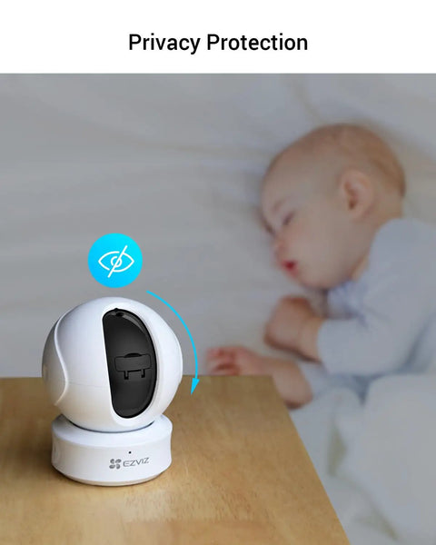 1080P Indoor Pan Tilt Security Camera With 360 Degree Coverage, Auto Motion Tracking, Two Way Audio, Crystal Clear Night Vision Up To 30 Feet, MicroSD Storage Up To 256GB (Sold Separately), 2.4GHz WiFi