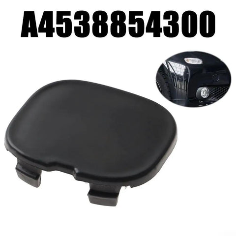 Direct Fit Front Bumper Tow Hook Eye For Smart Fortwo 453 2016 2018 OEM A4538854300 Replacement Black Plastic Durable Tow Hook Assembly For Easy Refit, Precise OEM Replacement, No Modifications, black bumper cap