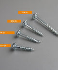 Self Tapping Pocket Hole Screws 100 Pack Zinc Coated Coarse Thread Fasteners for Strong Wood Joints 25mm Tip