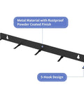 Two Pack Detailing Brush Hanger Wall Mount Organizer for Car Detailing with Five Hooks, Rustproof Metal Rack, 15.75 Inch Long