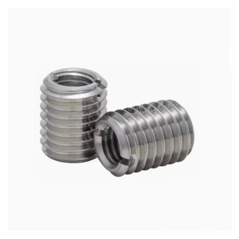M10 Slotted Self Tapping Thread Insert Adapter Nuts Double Sided for Metal Wood Plastic Fastening No Pre Drill Pack of 2 or 3 Pieces