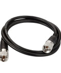 RG8X Coax Jumper Cable 6ft UHF Male to Male Low Loss 50 Ohm CB Antenna Cable for Ham Radio Rig, black coax.