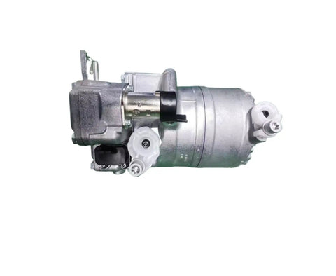 Rock Solid Hybrid Electric Auto Climate Compressor Replacement Mercedes Benz OEM A0008303204 showing side view with connectors.