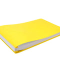 Yellow 11x17 folder from Mega 11x17 Poly Panel Report Binder Set With Metal Fasteners Six Pack for large format documents.
