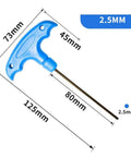 Awesome Durable T Handle Hex Key Wrench Set With Long Alloy Arms For Furniture Assembly And Car Repair Fixing Jobs Blue Tool Kit H2 To H10 Sizes 2.5mm