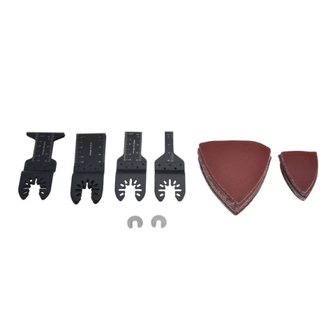 Storage Case 81-Piece Oscillating Saw Blade Kit With High Carbon Steel Multitool Blades Sanding Pads And Sand Papers layout