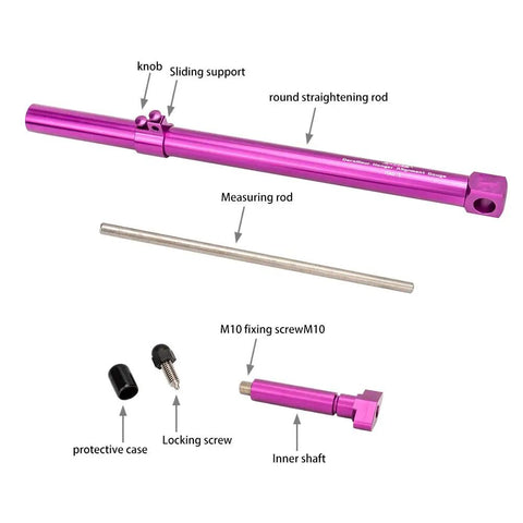 Bike Alignment Tool For Derailleur Hanger Alignment And Wheel Gap Gauge Pro Grade Aluminum Alloy Bicycle Repair Tool In Purple.