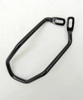 Heavy Duty Steel Rear Derailleur Guard For Mountain And Road Bikes, 150 Mm Hanger Protector, Black, on white background