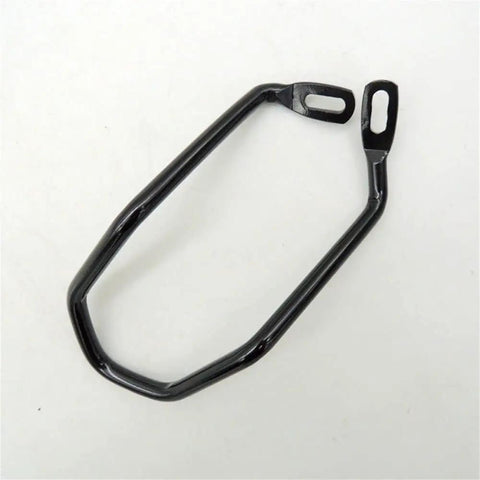 Heavy Duty Steel Rear Derailleur Guard For Mountain And Road Bikes, 150 Mm Hanger Protector, Black, on white background