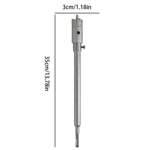 Heavy Duty Hole Saw Kit For Efficient Concrete Drilling With Wear Resistant Carbide Bits Perfect For Plumbing And Masonry Installations To Tackle Tough Construction Sites Smooth Performance Guaranteed, 35cm drill bit