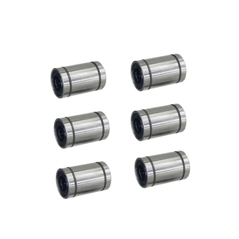 20 Pack Linear Motion Ball Bearing Set LM3UU LM4UU LM5UU LM6UU LM8UU 8SUU LM13UU Extended For Ultra Smooth CNC, 3D Printer, And DIY Projects Ready To Roll, six steel bearings