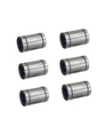 Four Pack 16mm Linear Ball Bearings For 3D Printers And CNC Rails And Shafts Smooth Glide With Low Friction Corrosion Resistant Steel Easy Install Durable Precision Engineering For Accurate Motion And Minimal Downtime, six LM16UU bearings