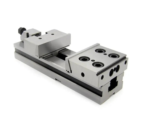 Heavy Duty Quick Action Industrial Vise Delivering Killer Parallel Grip For Secure Clamping On Mini Cnc Milling Machines close-up view of robust metal construction