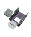 Close-up of a Five Pack DRV8825 Stepper Motor Driver Module with heat sink, for 3D Printers RepRap RAMPS 1.4 StepStick Compatible board.