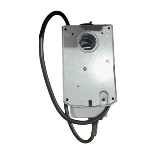 High Speed Damper Actuator NMQ24A Electric Module For Sweet Hvac Zoning And Smooth Airflow Regulation With A No Fuss Install and solid motor power, showing top view with cable.