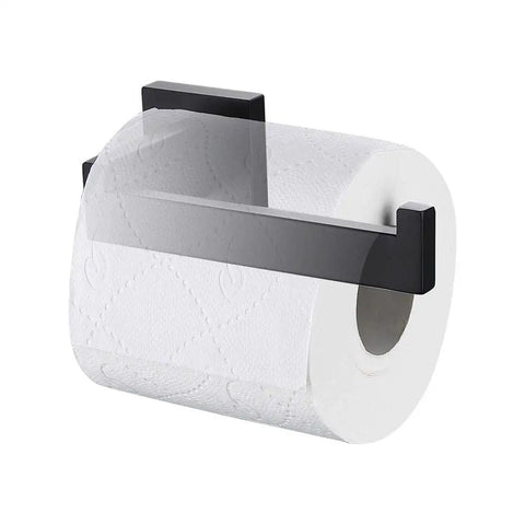 Matte Black Toilet Paper Holder Stainless Steel Wall Mount Dispenser and Hangers for Bathroom and Kitchen, Rustproof SUS304