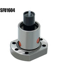 High Precision SFU Ball Screw Nut Single Unit For CNC Machines With Smooth Linear Motion And Durable Build Quality To Keep Your Rig Running Tight Like A Boss, showing top view with black insert.