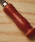 Close-up of 6-Inch Jab Saw With Wood Handle For Drywall And Plasterboard Cuts, showcasing the natural wood handle.