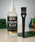 Water Based No Clean Solder Flux for Electronics Soldering, RoHS and REACH Compliant, 4oz Lead Free Liquid Flux with brush