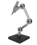 Adjustable Angle Third Hand Soldering Clamp For Jewelry Making And Microelectronics Repair, Heavy Duty Tool Steel Stand With Flexible Arms on base