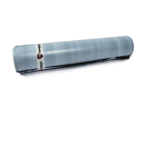 Beefed Up Self Adhering Ice And Water Shield Roof Underlayment Roll With Secure Walk Surface Zero Hassle Split Back Liner laid flat
