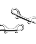POLARHAWK stainless steel double-ended bolt snap hooks, 3.5-inch, silver; two shown