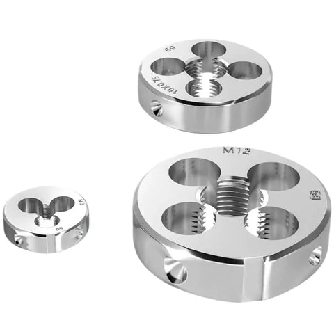 Right Hand Threading Die 1 13/16 Inch 20 UN Machine Thread Die for Large Bolts and Shafts High Speed Steel HSS Round Die for Fast Smooth Repair of Metal Bolts Spindles and Heavy Duty Projects, round HSS die set