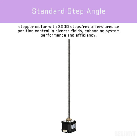 Nema 17 Lead Screw Stepper Motor Twelve Inches 310mm T8 With Brass Nut And 100cm Wiring Harness For Connector 0.4Nm shown