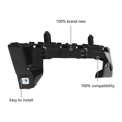 BXZ front bumper cover support retainer bracket pair for Chevrolet Cruze 2016–2019, black plastic