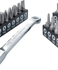 Real Deal Ratcheting Bit Driver Set 24 Piece With 15 Degree Offset For Tight Spaces Corrosion Resistant Chrome Finish ASME Specs