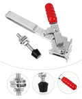 Heavy Duty Welding Toggle Clamps Pair With Rubber Tips Iron Fixed Workshop Hold Downs For Woodworking Jigs And Welding Fixtures
