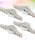 Smooth Gliding Sliding Door Rollers 4 Pack Heavy Duty Barn Door Wheels Cabinet Track Casters Anti Squeak Design for easy installation.
