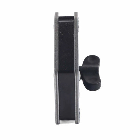 Onebutton Magnetic Welding Locator With Power Degaussing Function, side view showcasing the durable design and release handle.