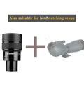 Dope Zoom Telescope Eyepiece 7.2-21.6mm 1.25 Inch FMC Optics With 7 Elements In 4 Groups next to spotting scope