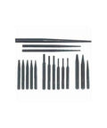 17 Piece Punch Set With Pin Punches, Solid Punches, Long Taper Punches, Prick Punches And Center Punches Made In USA for metalworking