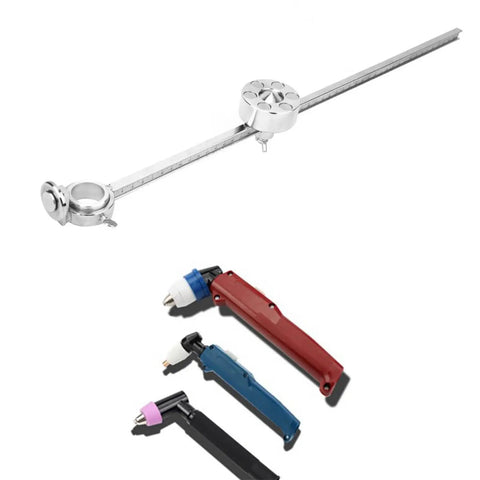 Built Tough Stainless Steel Circle Jig With Dead Easy Magnetic Base And Laser Straight Scale For AG60 And SG55 Welding Torch Cutters with plasma cutters.