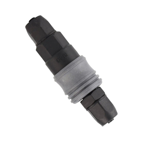 Close-up of Ten Piece 8mm C Type Push In Self Locking Air Fittings Set Plastic Quick Connectors For Pneumatic Systems
