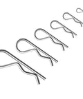 Must Have Heavy Duty 100 Pcs Carbon Steel Zinc Plated Hitch Pin Clip Set With Storage Box 6 Sizes From M1 To M2.5 pins