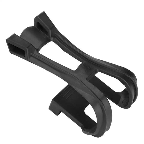 Universal Bike Pedal Straps With Toe Clips Adjustable Anti Slip Foot Cages For Road Mountain And Indoor Cycling black plastic