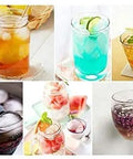 No Sweat Countertop Ice Cube Maker Delivers Fresh Cubes In Six Minutes Flat with cold drinks and ice cubes in mason jars.