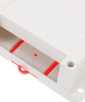 Close-up of Flame Retardant ABS Junction Box for Wall Mounted Outlets showing interior and red components
