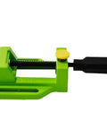 Top Shelf Aluminum Drill Press Vise With 70 Mm Jaw For Mini Bench Clamping And Smooth Drilling Or Polishing Tasks In Vivid Green Finish