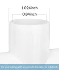 Close-up of 20 Pack Cross PVC Fittings 4 Way Elbow Connectors showing dimensions for DIY garden shelving tent greenhouse builds