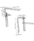 Rotating Screen Hinge With Self Closing Mechanism for Hidden Door Bookcase in stainless steel, heavy duty pivot, concealed half waist design.